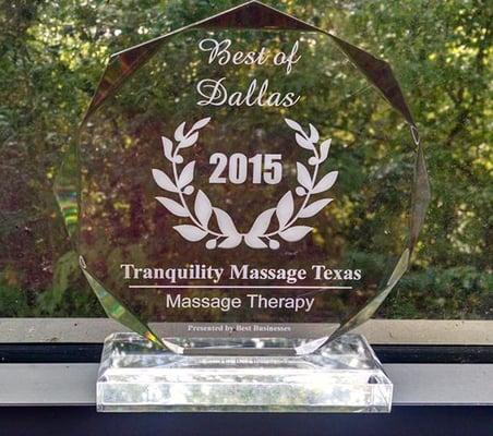 Best of Dallas - Massage Therapy Award