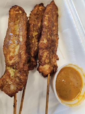 Chicken satay (takeout order)