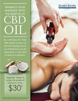 Federally regulated Hemp-based CBD oil...clients say they go home so relaxed they "sleep like babies."