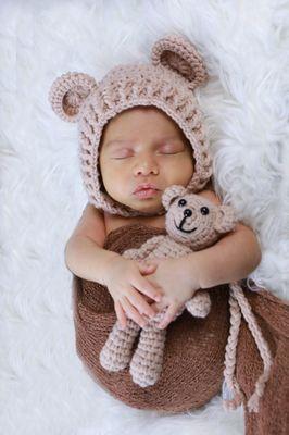 baby bear newborn photographer San Antonio