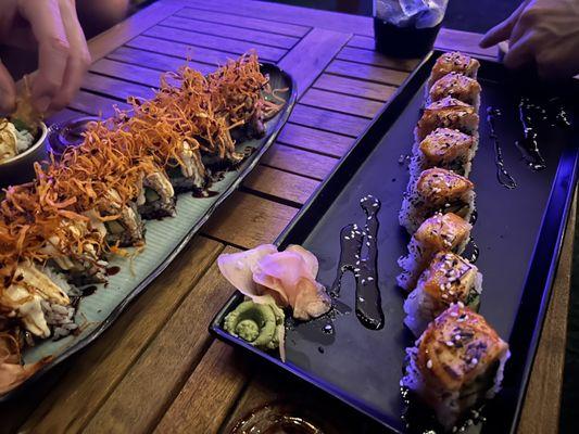 Torched roll & Dragon roll