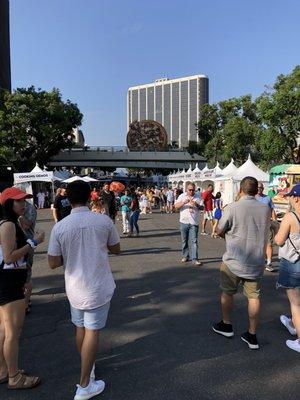 People were walking & eating so they could burn off the calories so they could eat more Pizza LOL! @ The California Pizza Festival 2018