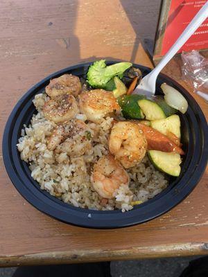 Shrimp hibachi bowl.