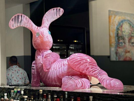 Glass art bunny