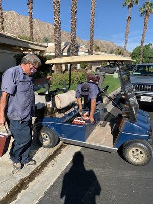 The Hernandez crew turns to on my cart