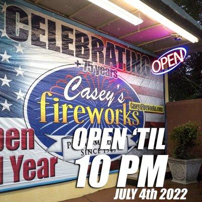 Open Until 10 PM on Monday, July 4, 2022