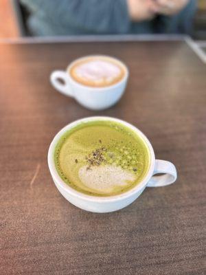 Matcha pistachio latte