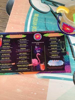 Booze menu!