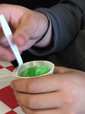 Green apple Italian ice