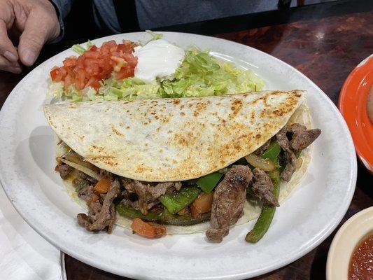 Delicious Quesadilla fajita!