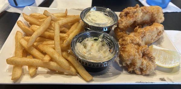 Crispy light battered cod