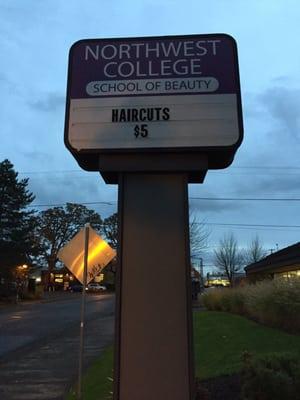 Haircut is only $5 the price of at least one burger at burgervile. The hairdressers are students btw.