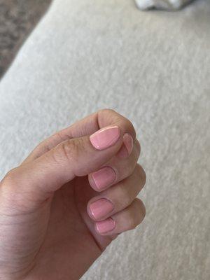 Regular nail polish manicure