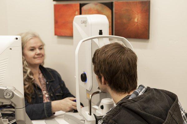 Our ophthalmic technicians are trained to pretest your eyes for Dr. Heiner.