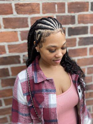 Half Braided and Sew In