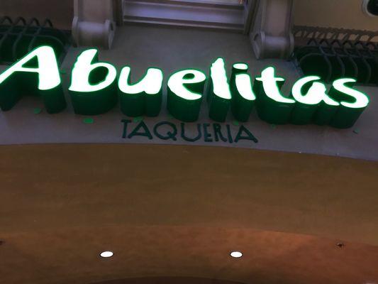 Abuelitas Taqueria sign