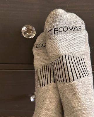 Free boot socks with my purchase of "The Abby" Tecovas. June 2023.