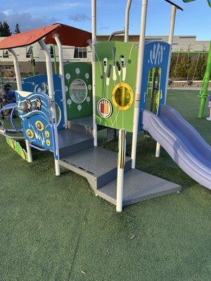 Play structure area for toddlers and preschoolers.