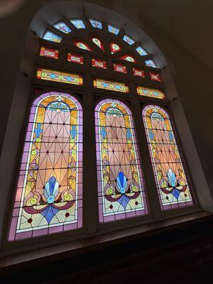 Beautiful stained glass inside!