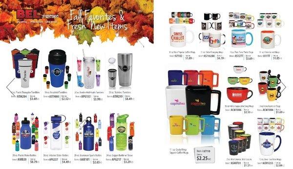 Fall Favorites! Keep cozy and warm this holiday season with personalized mugs and cups! Great promotional items for your busi...