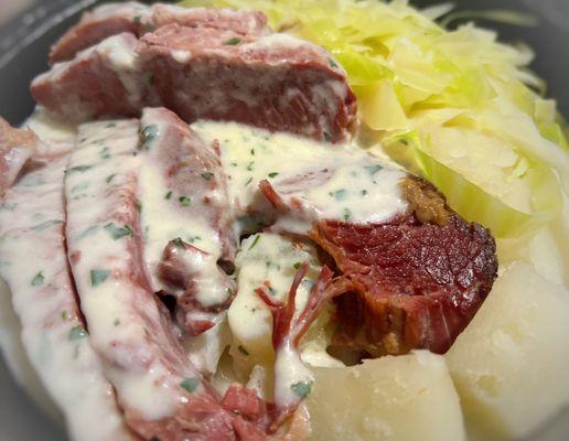 Happy Saint Pat's Day! Corned Beef and Cabbage Dinner, delicious!