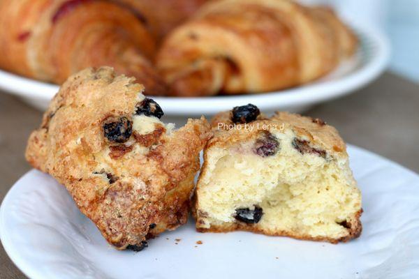 Inside of Blueberry Yuzu Scone