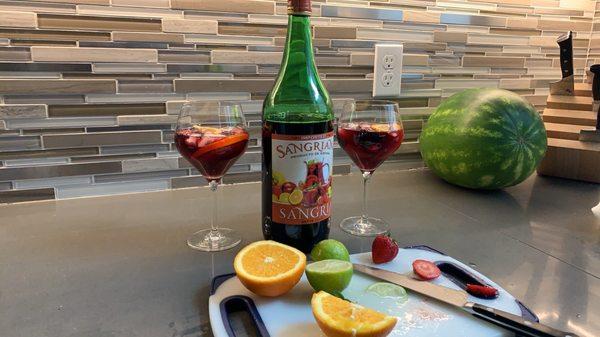 Red Sangriana Sangria from Aldi!  I like the white too!