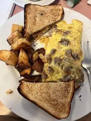 Sausage omelette