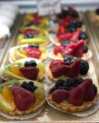 Mixed fruit tarts in our Bakery.