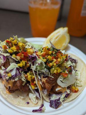 Fried shrimp tacos