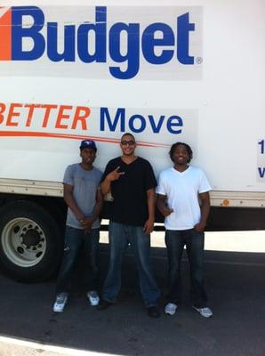 Shawn, Jose and Rich after loading all my stuff in my Budget truck!