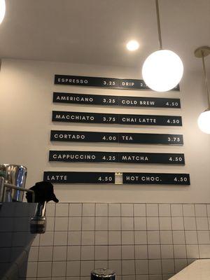 Menu board