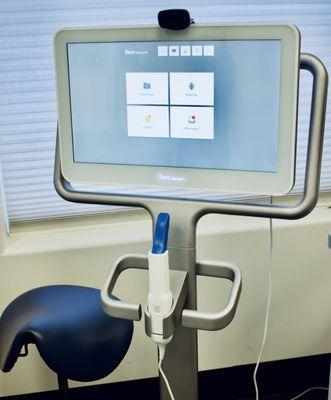 This is our digital iTerro scanner to help create crowns, mouthguards, and much more. No more goopy impressions!