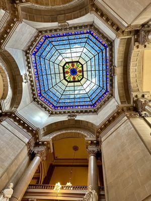 Stained glass in the rotunda.