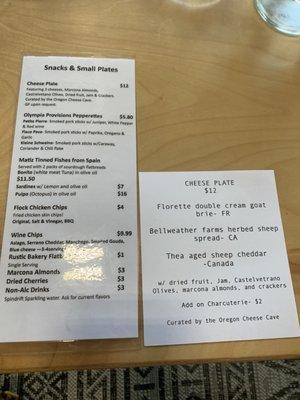 Food menu