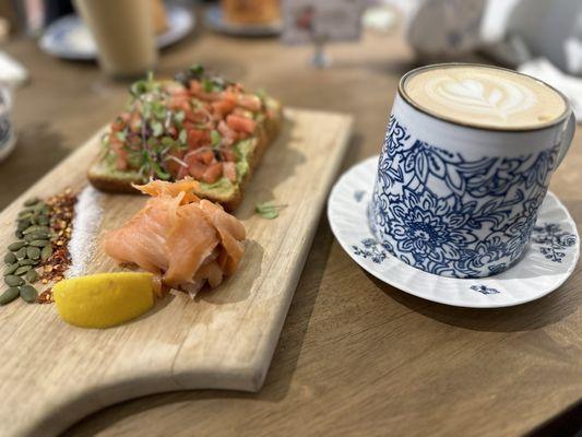 Avocado toast with smoked salmon