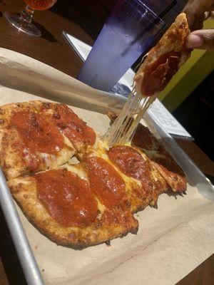 Pepperoni flatbread pizza