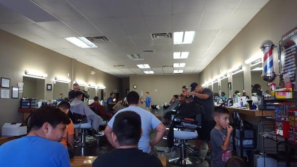 Saturday morning at OnPoint Barbershop!