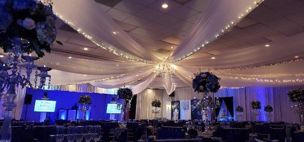 Venue in Anaheim fitting up to 250 people with draping