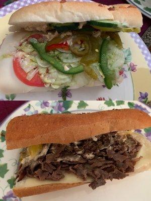 Blimpie Best w/ the Works & Philly Cheesesteak w/ 3 Peppers & Chipotlé Mayo