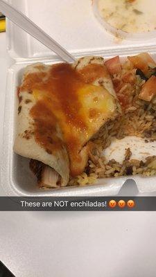 These is a sorry excuse for enchiladas.