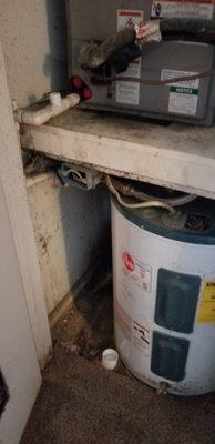 Water heater/air conditioner closet growing mold and just unhealthy