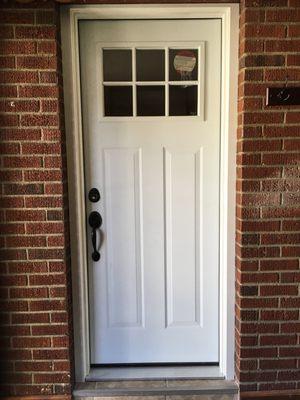 Changed an existing breezeway from 3 season porch to weather tight exterior door.