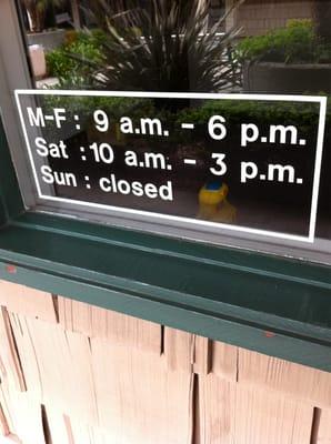 Store hours