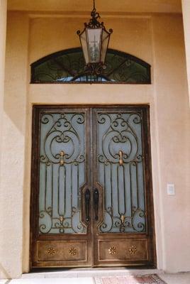 Custom Design Wrought Iron Double Door