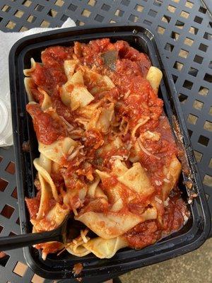 Pappardelle with "bolognese" sauce