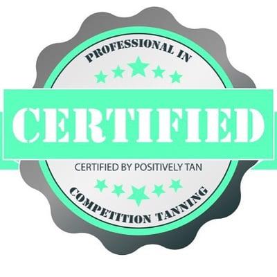 We Are Certified In Bodybuilding/Bikini Competition Tans.