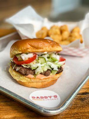 The Classic Single Daddy's Burger with Tater Tots