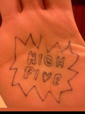 A hand saying high five