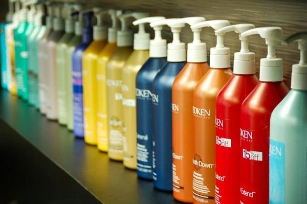 We carry Redken, Pureology & Morrocan Oil hair care!